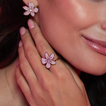 Bague Doriane acier doré or