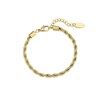 Bracelet Torsada acier doré or - vue V2