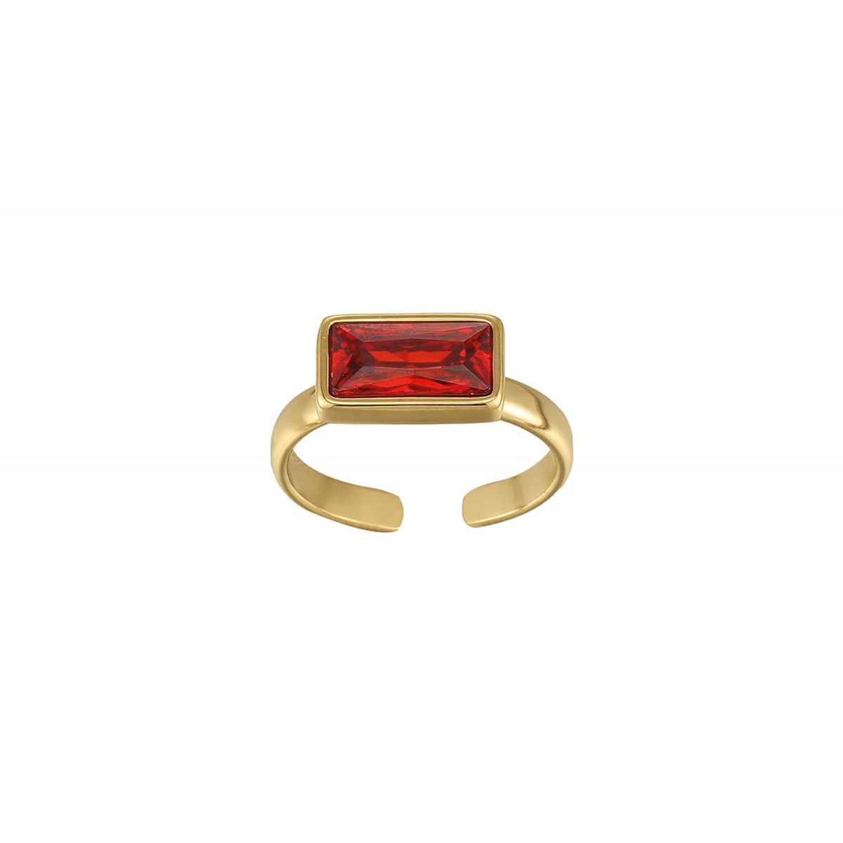 Bague Mila Strass rouge - vue 2