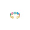 Bague Baia multicolore acier doré or - vue V1