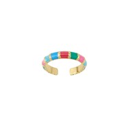 Bague Mona multicolore acier doré or