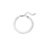 Bracelet acier maille plate