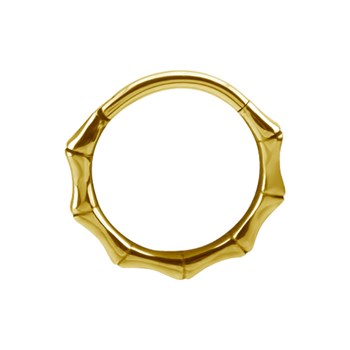 Bamboo clicker ring in PVD