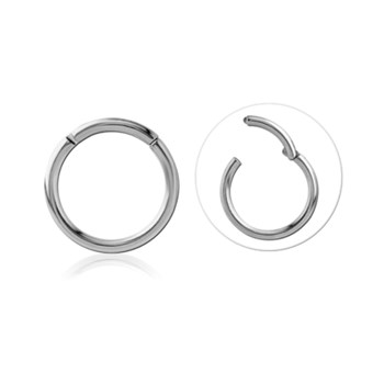 Titanium clicker piercing with manual opening 12mm