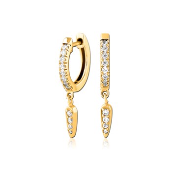 Brilliant clicker piercing ring with integrated charms