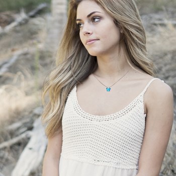 SC Kristallen vlinderketting versierd met een fonkelende kristal