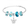 Bracelet de charms perles en acier SC Crystal - vue V1