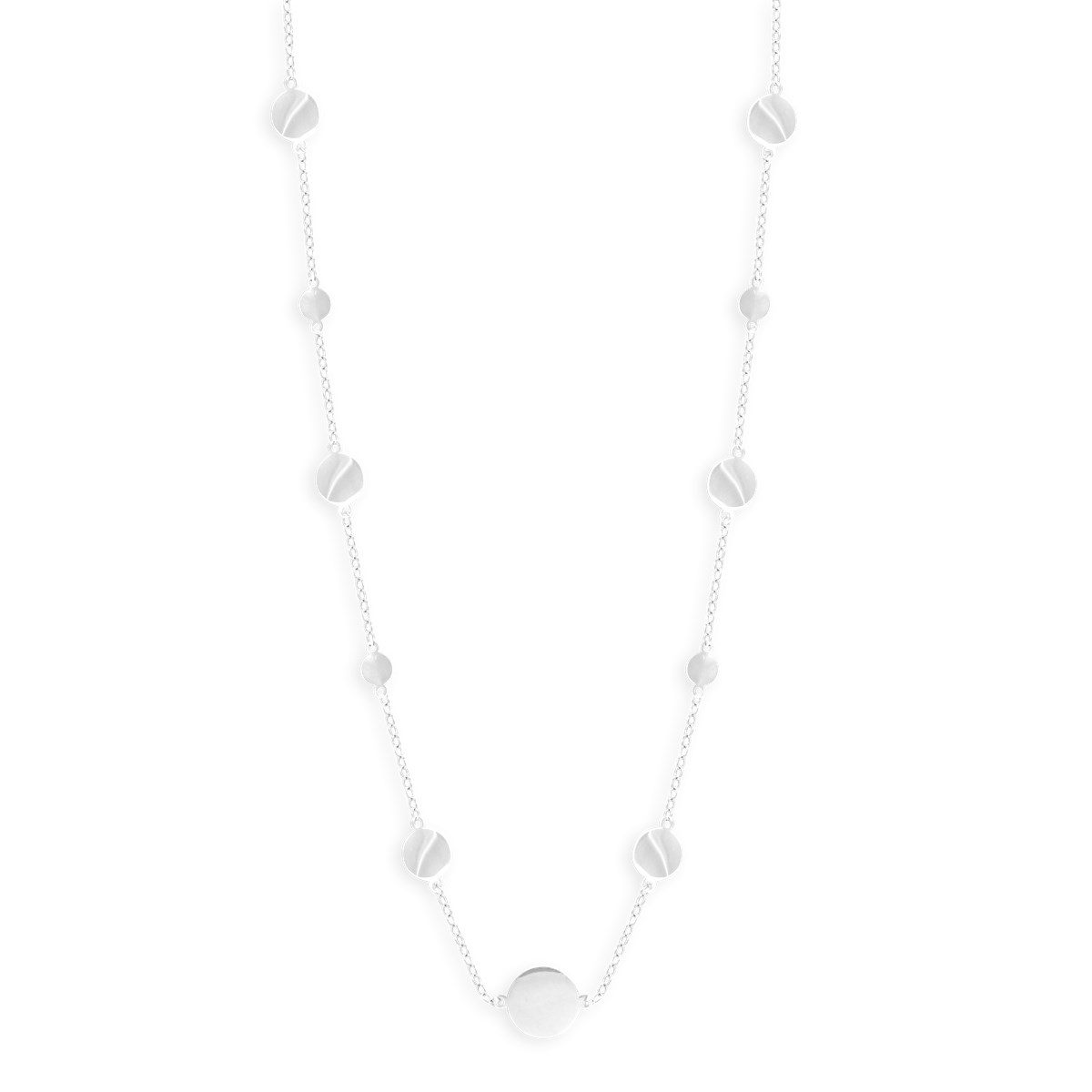 Collier en acier argenté