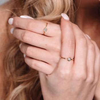 Gemia gold-plated aquamarine ring