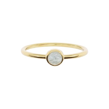 Gemia gold-plated aquamarine ring