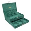 Grande boîte à bijoux velours vert émeraude - vue V1