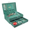 Grande boîte à bijoux velours vert émeraude - vue V2