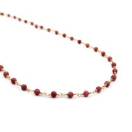 Collier perles rhodonite - CAROLE