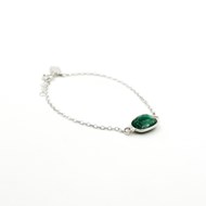Bracelet pierre onyx vert - LOUISE
