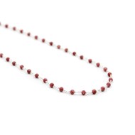 Collier perles rhodonite - LOUISE