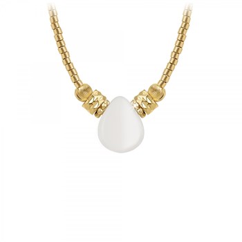 SC Bohème necklace adorned with a white moonstone