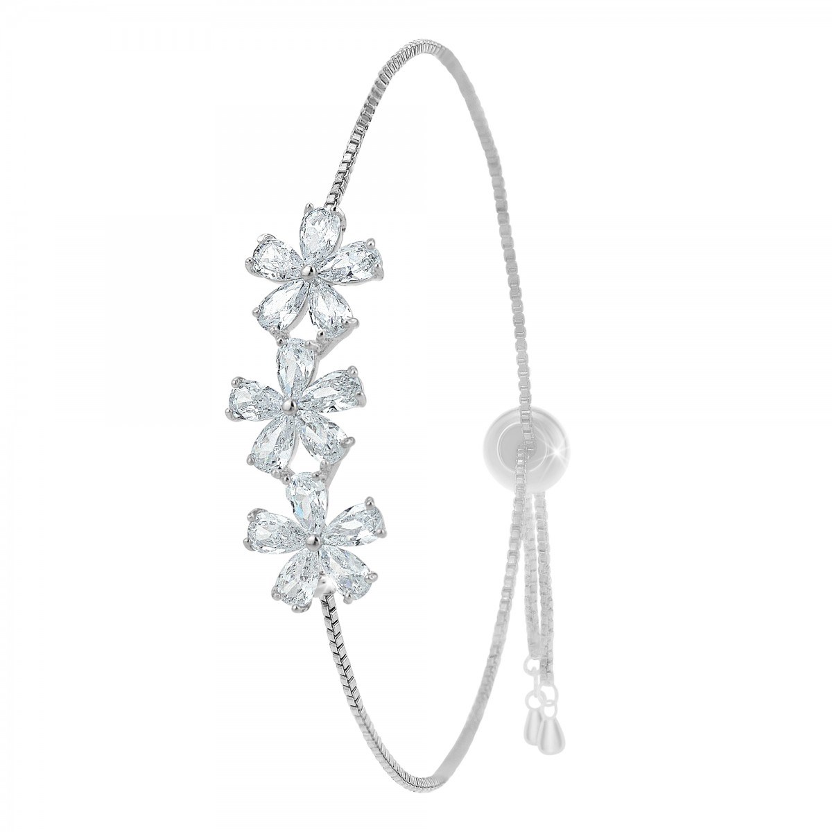 Bracelet fleurs SC Crystal orné de Zirconium