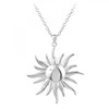 Collier soleil SC Crystal orné d'un véritable diamant blanc - vue V1