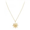 Collier soleil par SC Bohème orné d'un véritable diamant blanc - vue V3