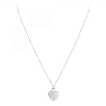 Collier coeur SC Crystal orné d'un véritable diamant blanc