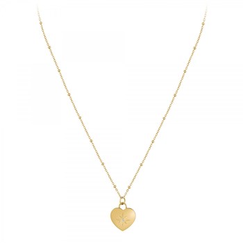 Collier coeur par SC Bohème orné d'un véritable diamant blanc