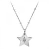 Collier étoile SC Crystal orné d'un véritable diamant blanc - vue V1