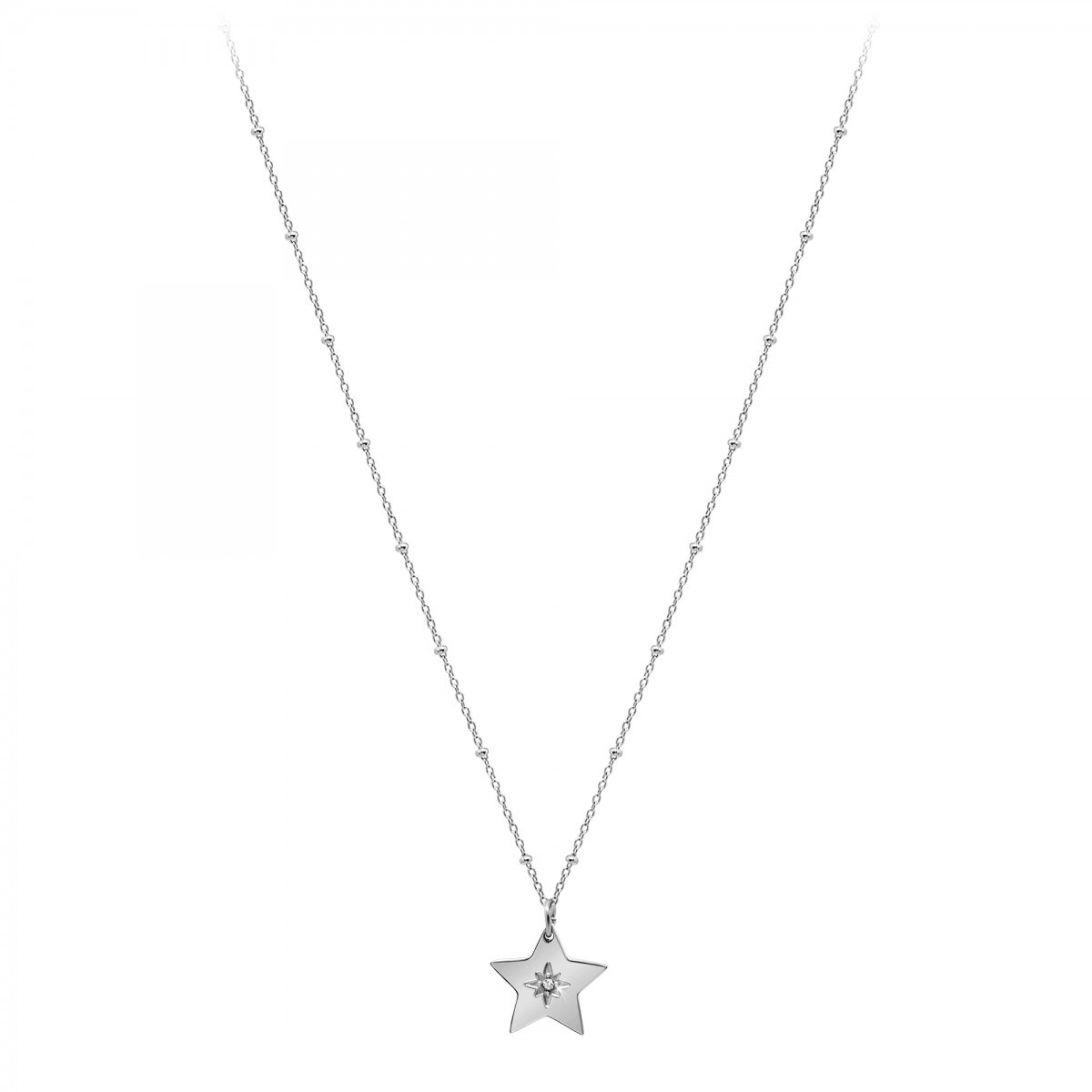 Collier étoile SC Crystal orné d'un véritable diamant blanc - vue 3