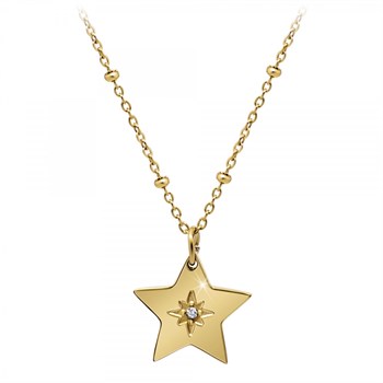 Collier étoile par SC Bohème orné d'un véritable diamant blanc