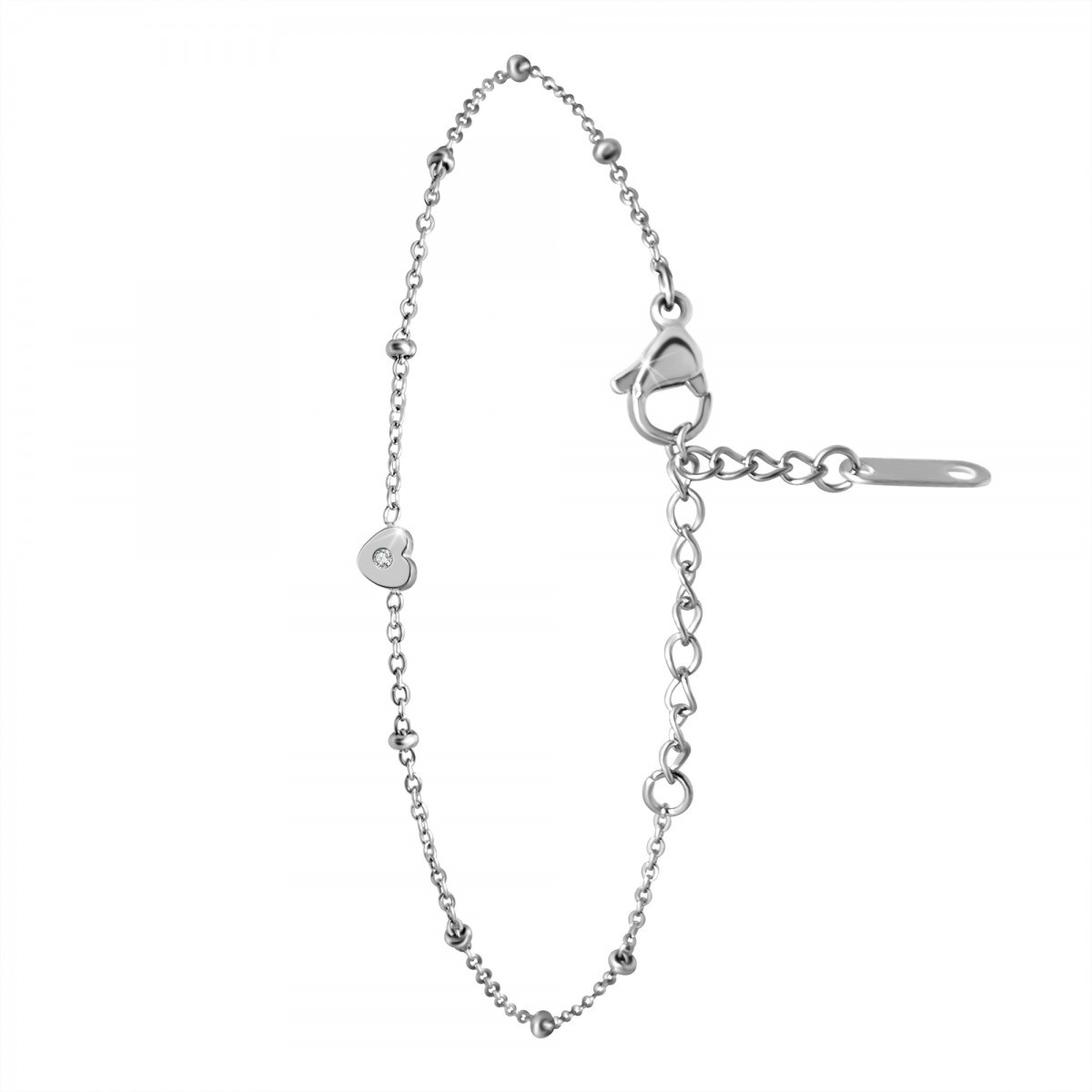 Bracelet coeur SC Crystal orné d'un véritable diamant blanc