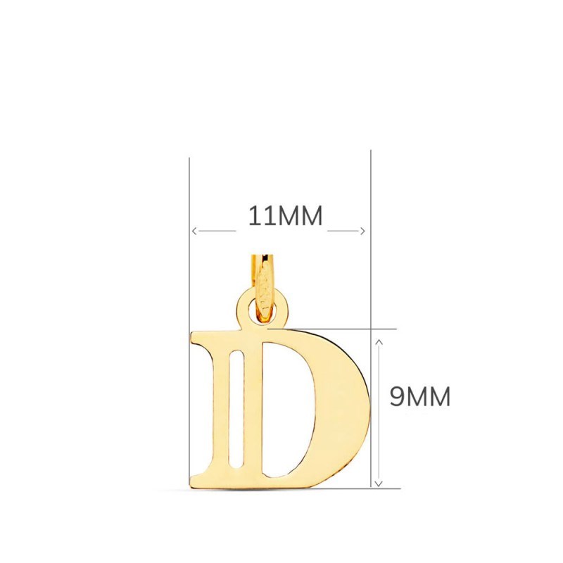 Collier - Pendentif Lettre 'D' Or 750/1000 - Chaine Dorée - vue 2