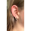 Boucles d'oreilles anneaux carrés Ambre - vue V2