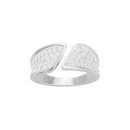 Bague en Argent avec oxyde de zirconium blanc