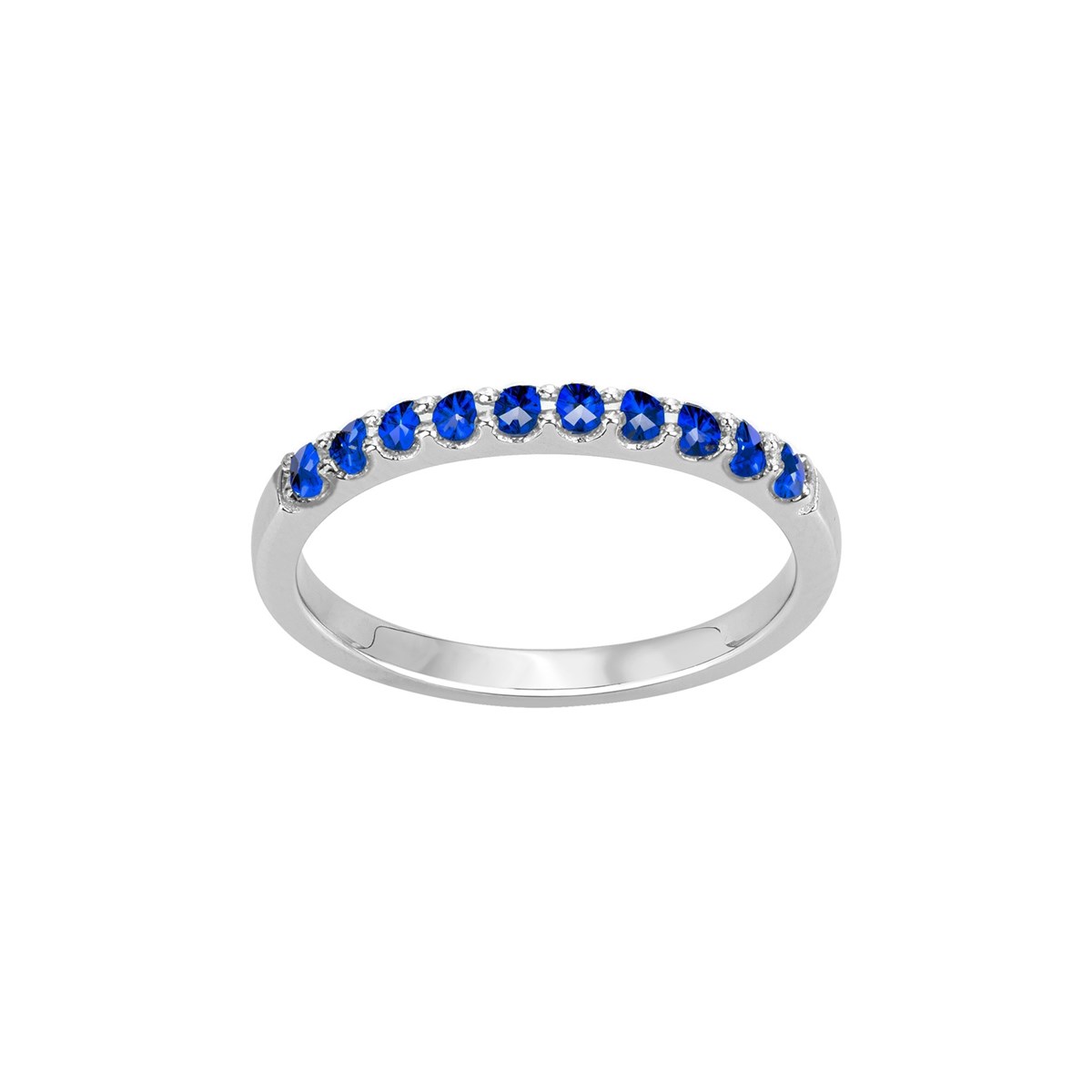 Bague en Argent avec oxyde de zirconium bleu saphir