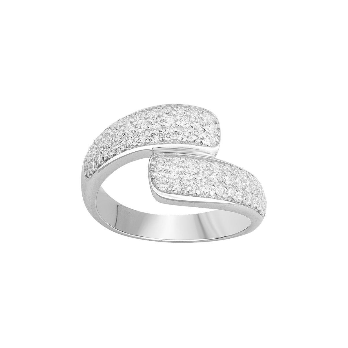 Bague en Argent avec oxyde de zirconium blanc