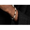 Bracelet Kévin en Acier avec perle - vue V2