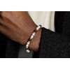 Bracelet Kévin en Acier avec perle - vue V4