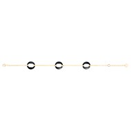 Bracelet souple multi-motifs Nora en Plaqué Or avec oxyde de zirconium blanc