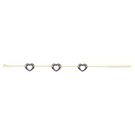 Bracelet souple multi-motifs Hannah en Plaqué Or avec oxyde de zirconium blanc