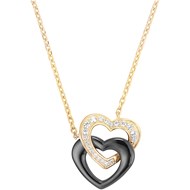 Collier mono-motif Aurora en Plaqué Or avec oxyde de zirconium blanc
