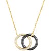 Collier Ava en Plaqué Or avec oxyde de zirconium blanc - vue V1