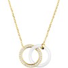Collier Ava en Plaqué Or avec oxyde de zirconium blanc - vue V1