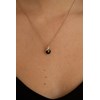 Collier mono-motif Layla en Plaqué Or avec oxyde de zirconium blanc - vue V2