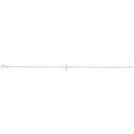 Bracelet souple mono-motif en Argent avec oxyde de zirconium blanc