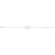 Bracelet souple mono-motif en Argent avec oxyde de zirconium blanc