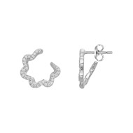 Boucles d'oreilles en Argent avec oxyde de zirconium blanc