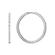 Boucles d'oreilles en Argent avec oxyde de zirconium blanc