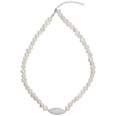 Collier Déclaration Adastra Jewelry Perles Turquoise Et Eau Douce - Argent 925 - Luxe