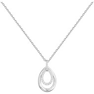 Collier mono-motif en Argent avec oxyde de zirconium blanc