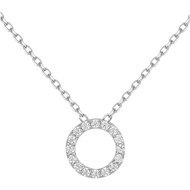 Collier mono-motif en Argent avec oxyde de zirconium blanc