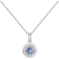 Collier en Argent avec oxyde de zirconium bleu topaze